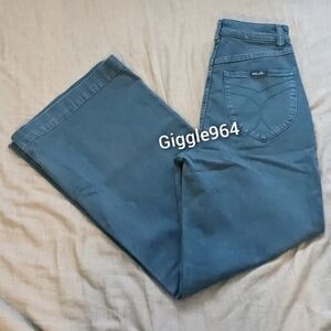 ROLLA'S Sailor Ankle Wide Straight Leg Jeans Petrol Blue
